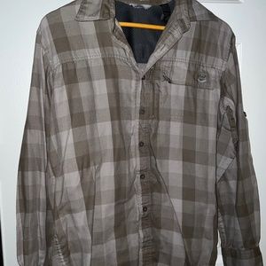 Grey Checkered Button Up